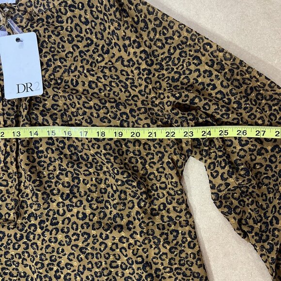 NWT DR2 Plus size 1X Long Sleeves Blouse animal print Hi Low New - Picture 10 of 12